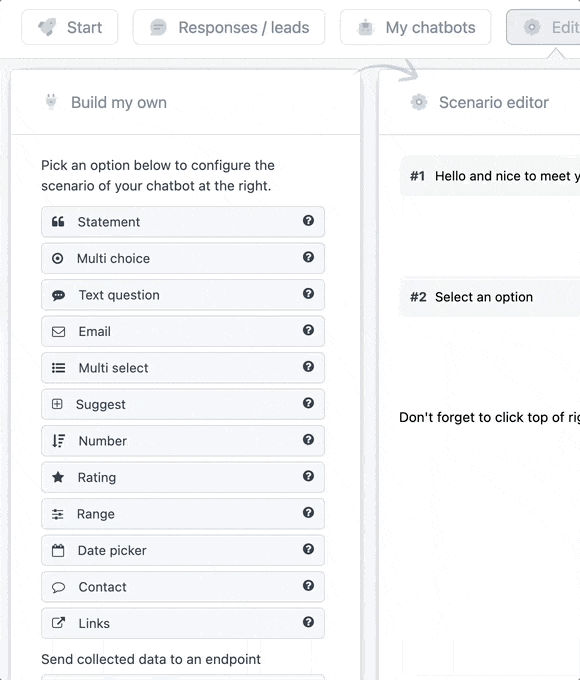Chatbot converting visitors GIF