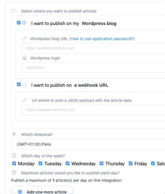 Bulk AI content generation preview