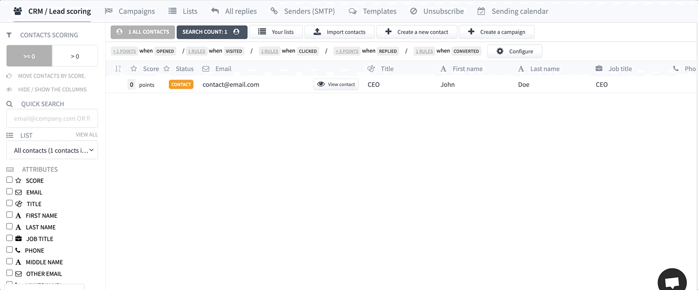 Sequence and campaign builder preview
