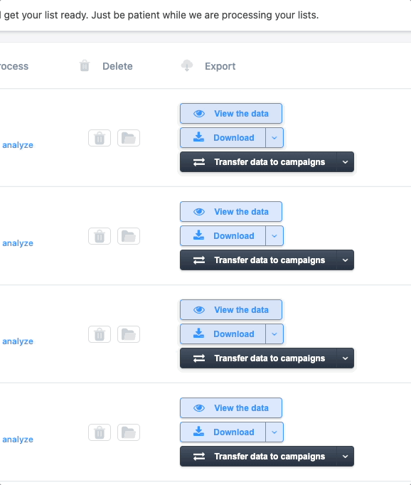 Exporting verified social media leads